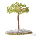 Olivenorma Peridot Natural Gemstone Feng Shui Tree with Agate Base