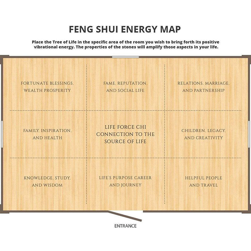 Olivenorma Spiritual Destiny Multi Stone Feng Shui Tree